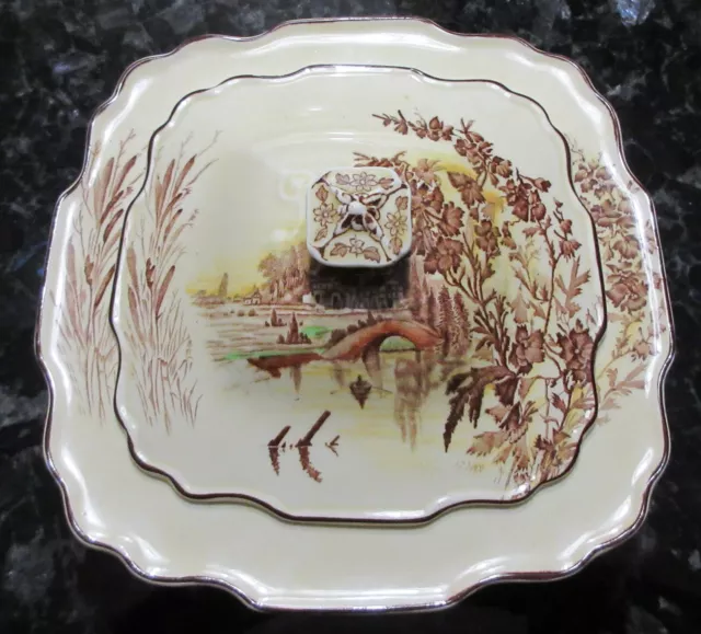 MYOTT SON & Co Hand Painted Meadowsweet Serving Bowl, Tureen, Excellent Conditio