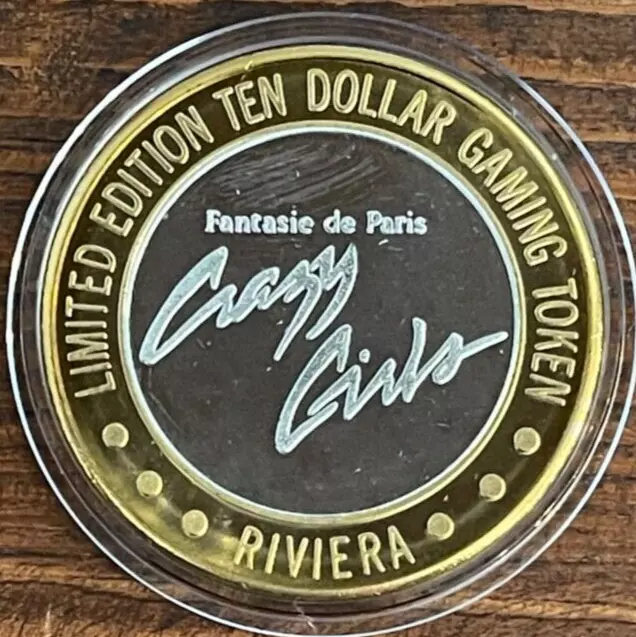 Riviera Hotel Casino Las Vegas $10 Silver Strike 1996 Crazy Girls New Case
