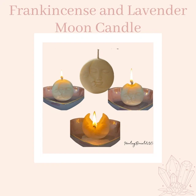 Vela de luna de incienso y lavanda
