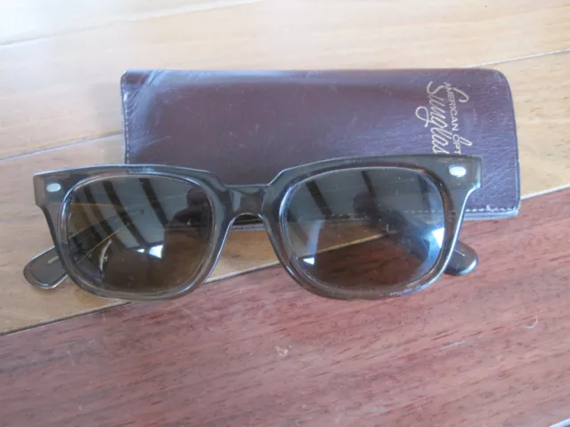 Vintage American Optical Sunglasses? Leather Sleeve Case See Pics No Reserve