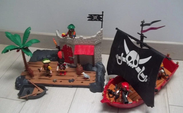Playmobil Pirates / Flibustiers / Corsaires - Lot De Figurines Et Accessoires - Occasion