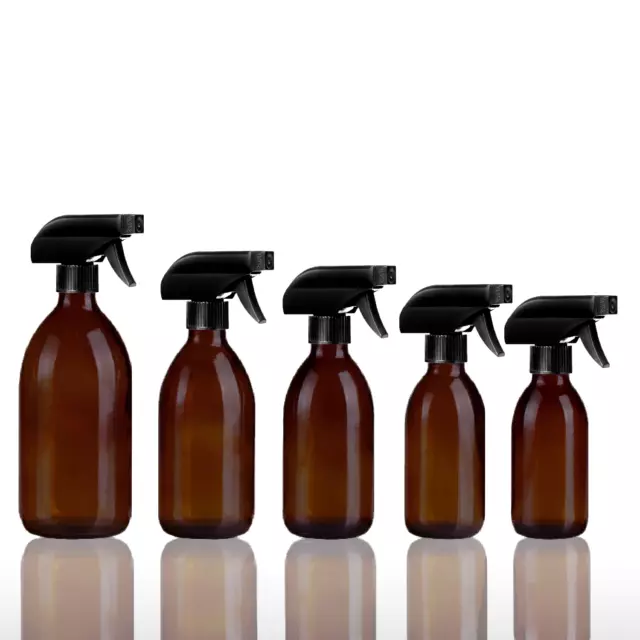 Amber Glass Trigger Spray Bottle for aromatherapy, skin care, cleaning BPA FREE