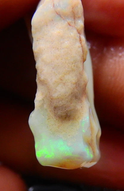 16 Cts Grande Ópalo De Fuego Verde Australiano Piedras Preciosas Naturales...
