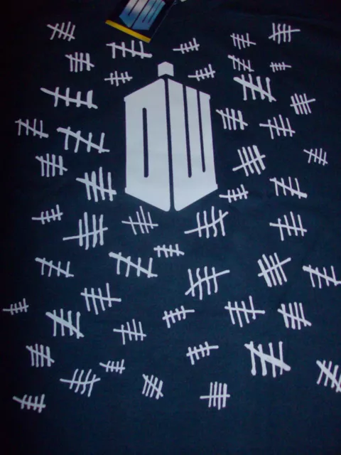 Doctor Dr Who Tally Marks Tardis Adult T-Shirt Officially Licensed Merchandise