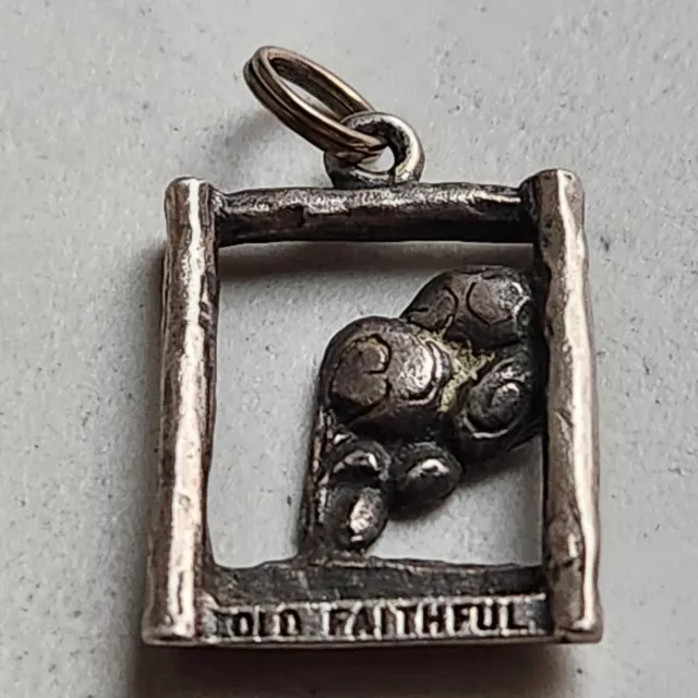 Sterling Silver Old Faithful Yellowstone Charm Marked Sterling 4 Grams