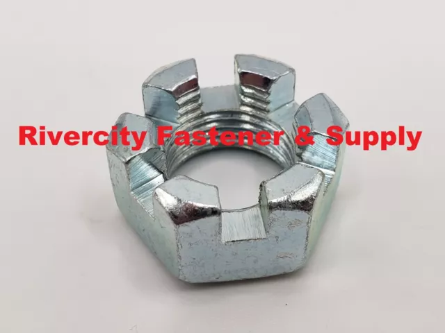 5/8-18 Slotted / Castle Nuts Fine Thread 5/8x18 Nut 5/8" x 18 Zinc Plated Steel