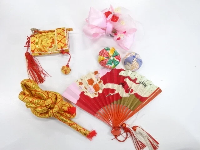 6204691: Japanese Kimono / Antique Hakoseko Set For Kids / Phoenix & Paulownia