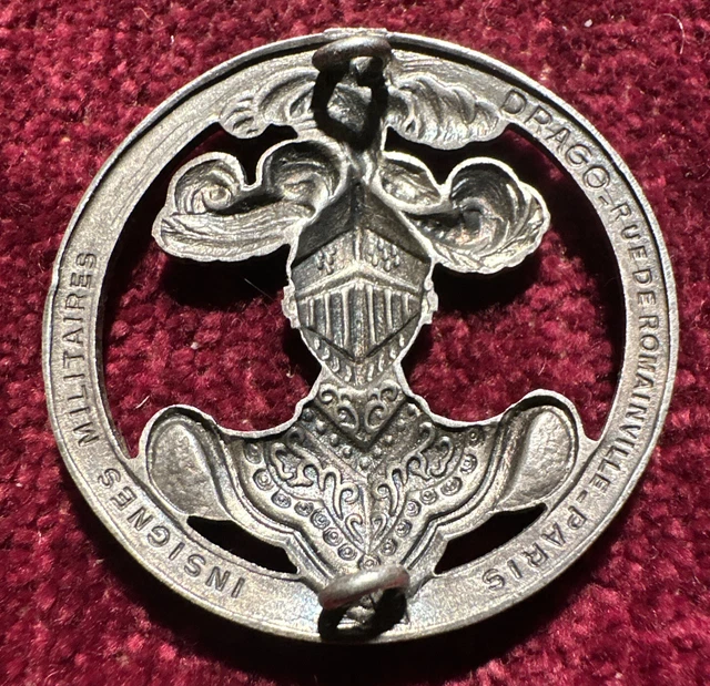 Insigne Militaire Ancien - Dragon Romainville 1771 - France - Médaille Armure
