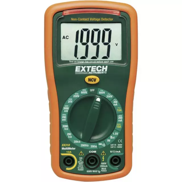 Extech EX310 Hand-Multimeter digital CAT III 600 V Anzeige (Counts): 2000