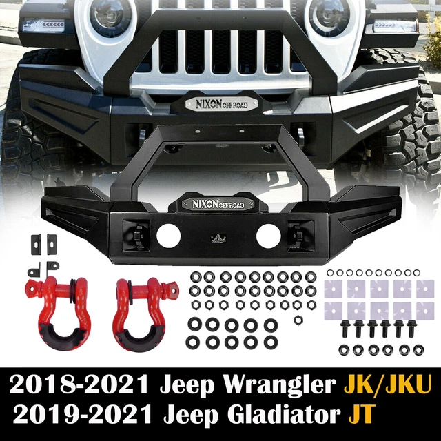 FRONT BUMPER FOR 20182021 Jeep Wrangler JL/Gladiator JT Steel Black w