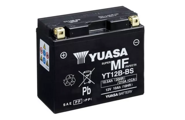 BATTERY YUASA YT12B-BS 12V 10Ah 210A SEALED MAINTENANCE FREE MOTORCYCLE BATTERY