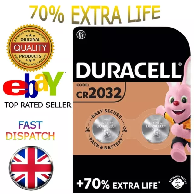 Duracell 2032 Battery CR2032 BR2032 DL2032 3v Lithium Coin Cell Button Batteries