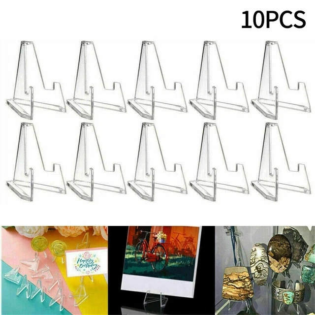 10 X Plaque Décorative Support Présentoir Petit Chevalet Cadre Pied Ornement