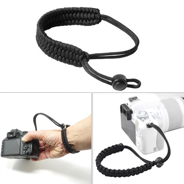 Nylon Camera Paracord Practical Ropes Men Women Camping Gear (Black) #F