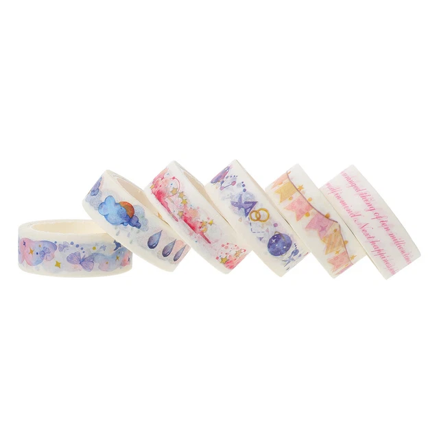 6 rollos cinta de bolsillo 700X1.5X0.1CM papel japonés