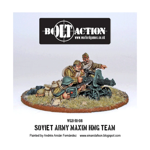 Warlord Games WWII Soviet Mini 28mm Soviet Army Maxim MMG Team Pack New