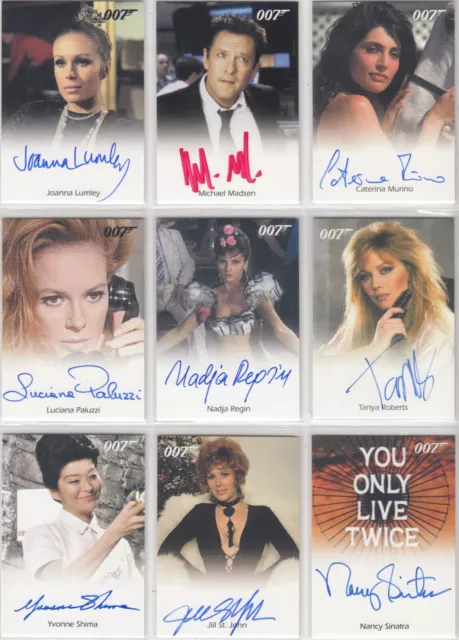 James Bond Full Bleed Auto / Autograph Card Selection Rittenhouse b