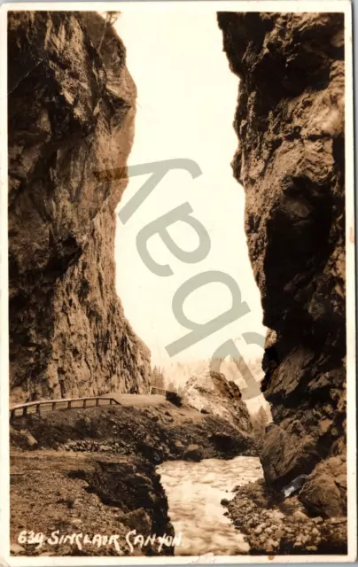 Sinclair Canyon Kootenay National Park Canada Real Photo Postcard