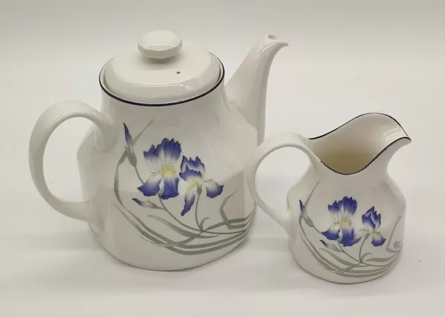 Royal Doulton Minerva LS1084 Fine China Octagonal Teapot & Creamer
