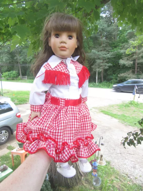 Storybook Heirlooms Blue 17" Hard Vinyl cowgirl doll American girl type