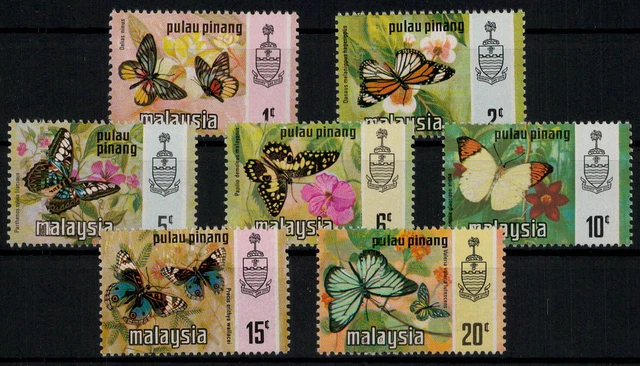 Japan Besetzung II. WK Malaya Penang; Schmetterlinge 1971 kpl. **