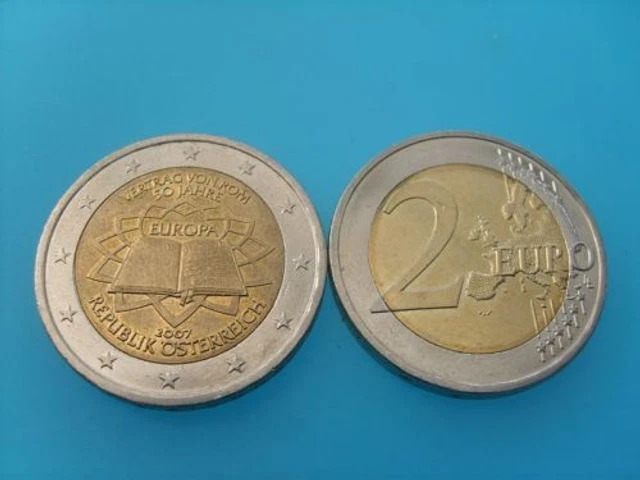 2 Euro Römische Verträge 2007 F Wert ÖSTERREICH 2 EURO Sondermünze 2007 Römische Verträge ci Geld Münze EUR