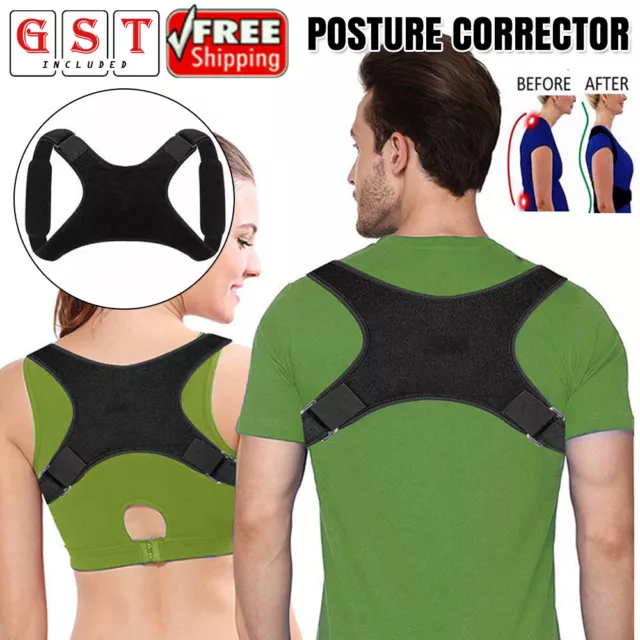 Posture Corrector Adjustable Back Shoulder Belt Support Body Brace Back Unisex