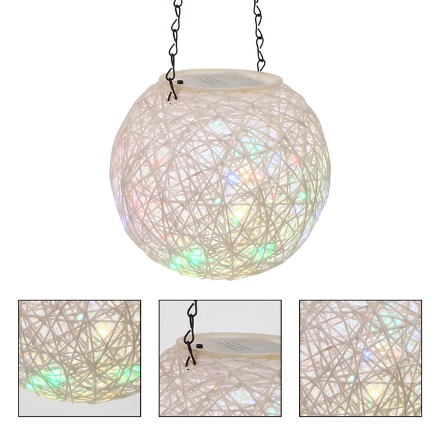 RATTAN CEILING LIGHT Basket Lamp Hanging Wicker Lights Ball £15.18