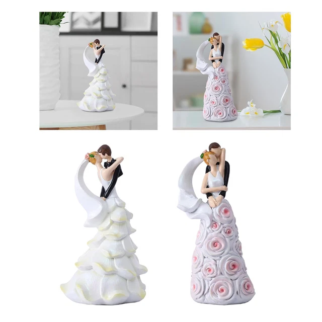 Sculpture de Couple, Statue de mariage abstraite en résine, Figurine d'amoureux