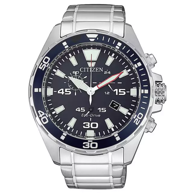 Orologio Citizen AT2431-87L Eco Drive orologio da uomo acciaio inox cronografo