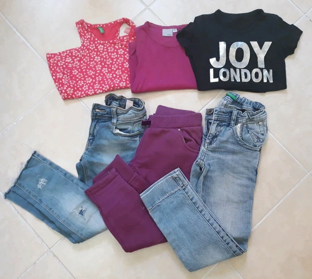 lotto stock abbigliamento bambina 6 pz 4/6/8 anni