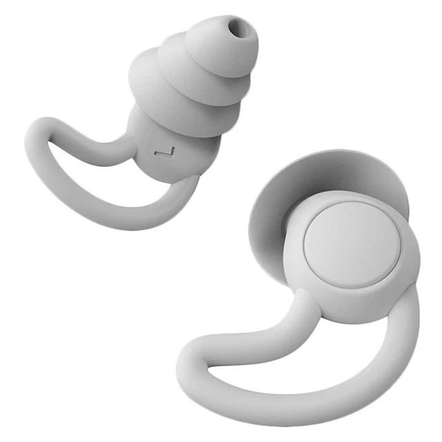 1 paire Bouchons d'oreille Annulation du bruit Silicone réutilisables pour les