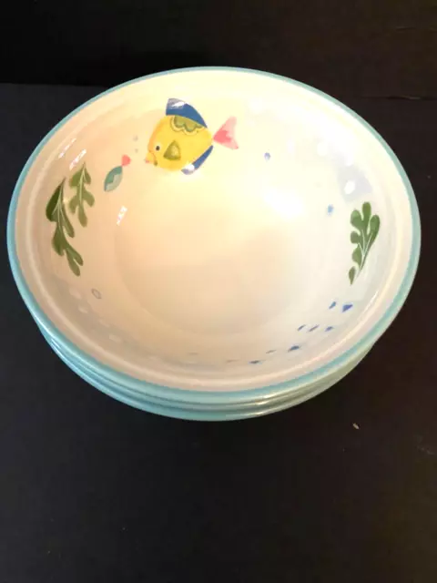 3 Studio Nova Dessert Berry Bowls Barrier Reef 5.75 inches