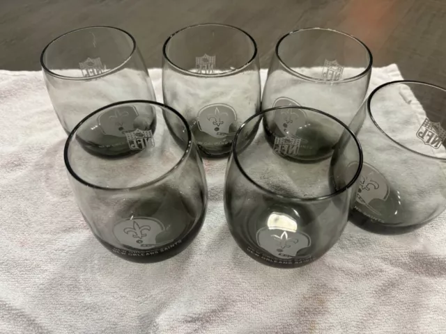 New Orleans saints vintage glasses set of 6