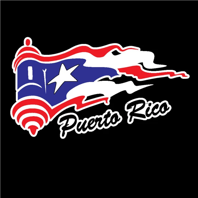 Puerto Rico Flag Skull Skeleton PR Vinyl Decal Sticker - 3