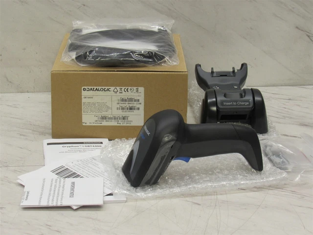 NEW Datalogic Gryphon GBT4400 Bluetooth Barcode Scanner w/ Base & Cable