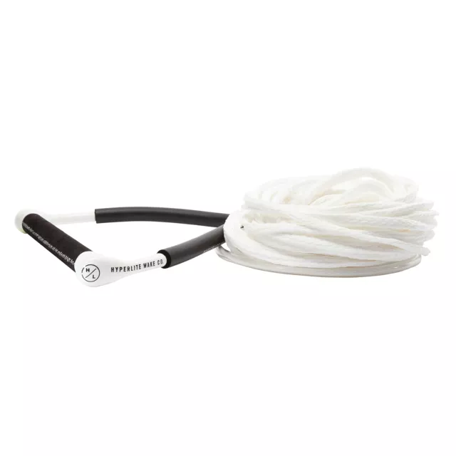2022 Hyperlite CG Handle with 60ft Poly-E Wakeboard Tow Rope - White