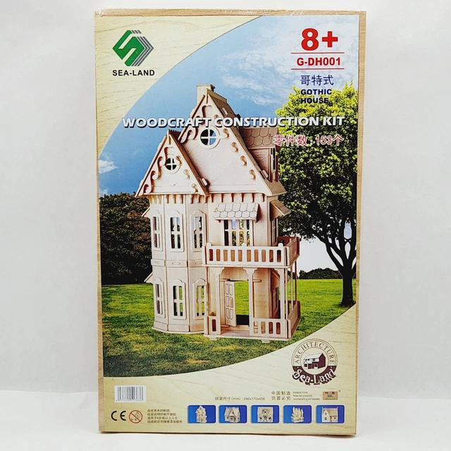 SEALAND WOODEN DOLLS House Gothic Woodcraft Construction Kit