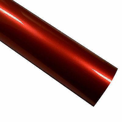 Rot Chrom Design Folie 152 cm x 900 cm hochglänzend mit Luftkanäle 