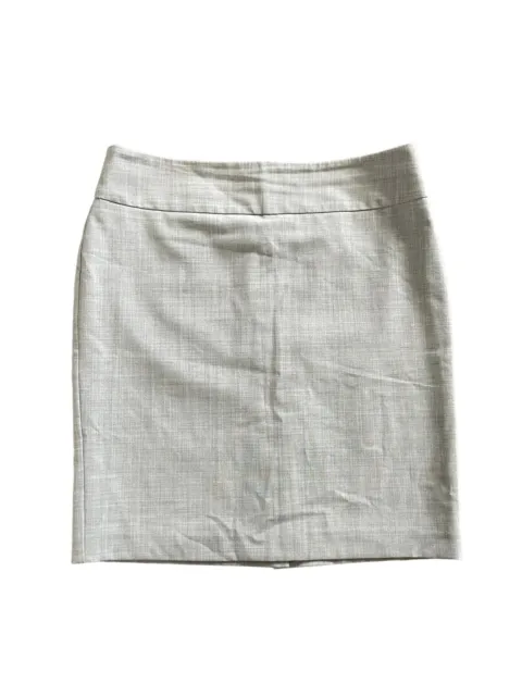 Express Design Studio Skirt Women Size 10 Gray High Waist Pencil Lined Business