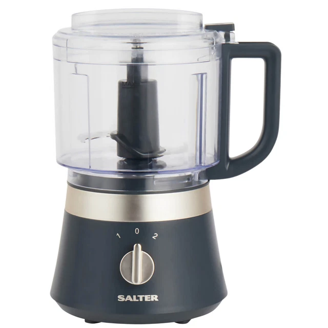 Food Processor Blender Mini Chopper Juicer Whip Compact Salter Marino Blue Grey