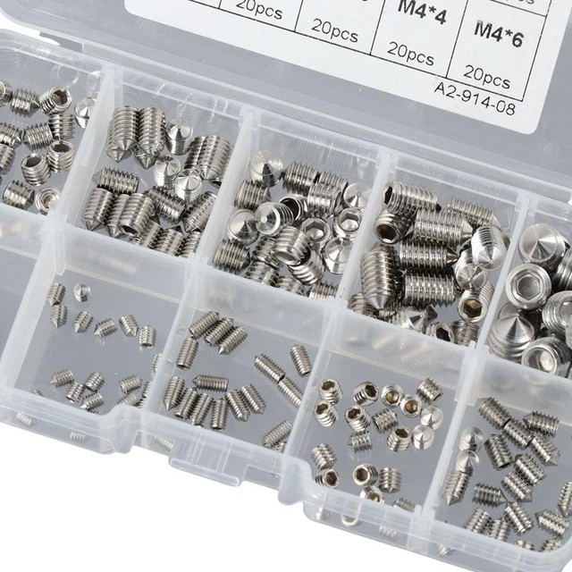 200Pcs Cone Point Allen Head Socket Hex Grub  Door Handles Knobs 3