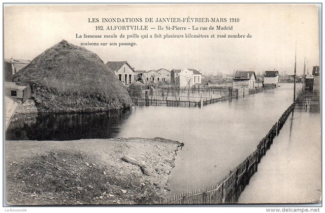 94 ALFORTVILLE - crue de 1910 - la rue de madrid