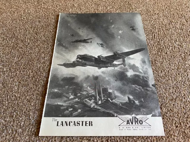 Fabk9 Advert 11X8 The Lancaster Bomber. A. V. Roe