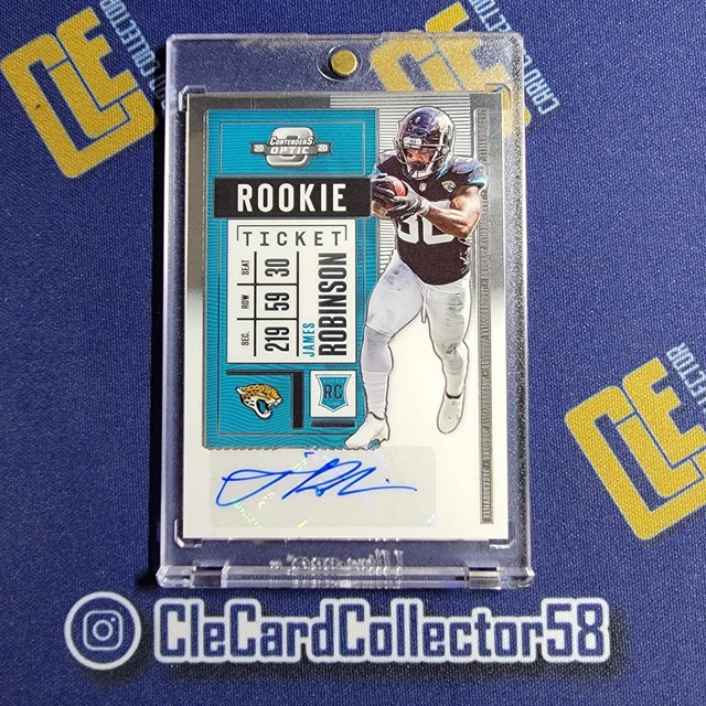James Robinson 2020 Panini Contenders Optic Rookie Auto Prizm Jets Jaguars RC SP