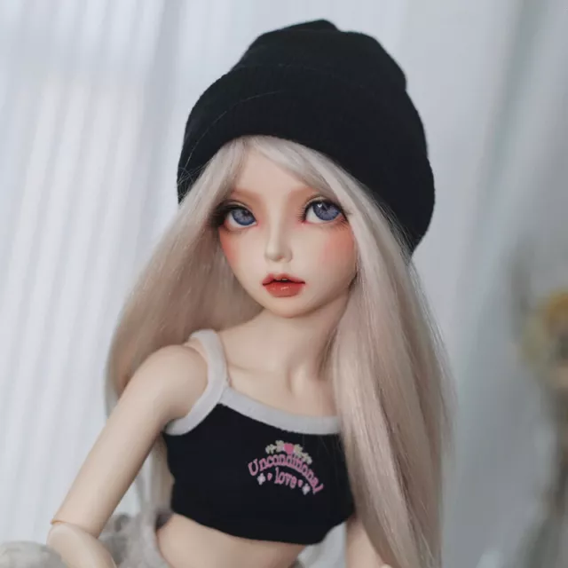 FULL SET 1/4 BJD SD Doll Girl Free Eyes + Face Make up Wig Female Resin Toy Gift
