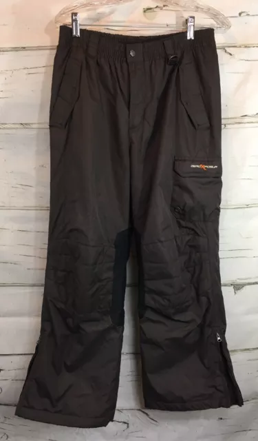 Zero X Posur Snow Ski Pants Sz  L 14/16 Youth - ZeroXposur Brown EUC