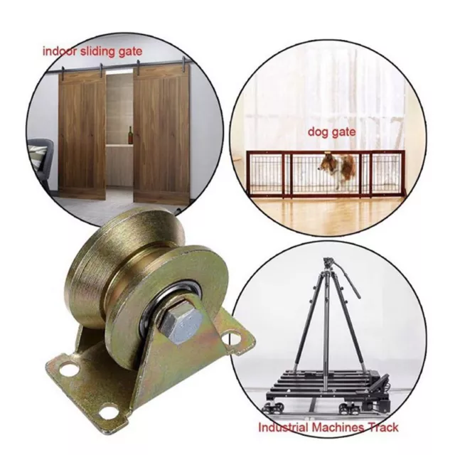 Sliding Door Pulley V U Groove Wheel Heavy Duty Rigid Caster For Inverted Track 2