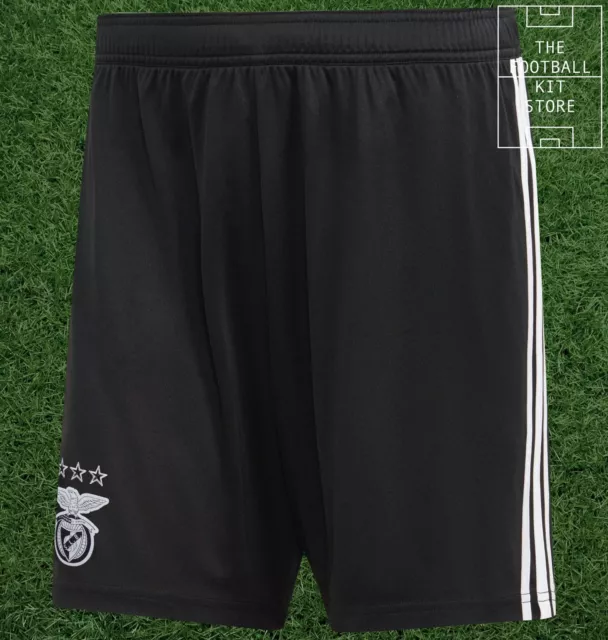 adidas Benfica Away Shorts - Black - SLB Football Short - Mens - All Sizes