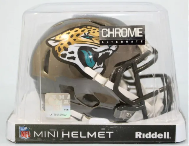 Nfl Jacksonville Jaguars Chrome Riddell Mini Speed Helmet